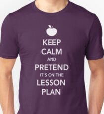Keep Calm and Pretend it's on the lesson plan Unisex T-Shirt