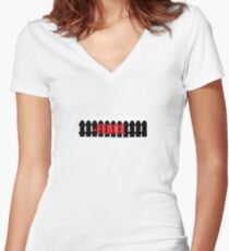 -FENCE Women's Fitted V-Neck T-Shirt