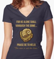 Praise Be To Helix Women's Fitted V-Neck T-Shirt