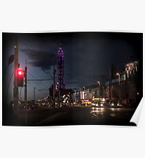 Tower at Night Poster