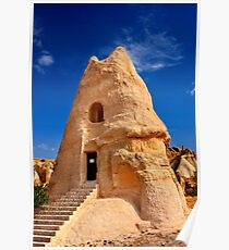 The peculiar church of El Nazar in Cappadocia Poster