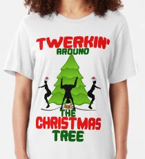 Twerk'n around the Christmas tree Slim Fit T-Shirt