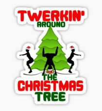 Twerk'n around the Christmas tree Sticker