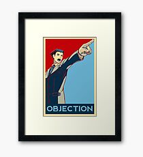 Objection - R/B Framed Print