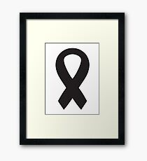Black Bow Ribbon Framed Print