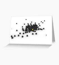 Yellow Cube. Greeting Card