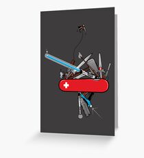 Geek Army Knife Greeting Card