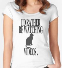 CAT VIDEOS Women's Fitted Scoop T-Shirt