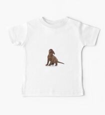 Funny brown puppy retriever Baby Tee
