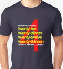 SEBASTIAN VETTEL 4 WORLD CHAMPIONSHIPS Unisex T-Shirt