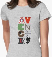 Avengers Typography Women's Fitted T-Shirt