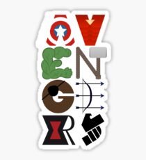 Avengers Typography Sticker