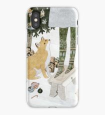 Christmas tree decorating iPhone Case