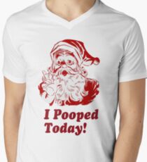I Pooped Today Santa Men's V-Neck T-Shirt