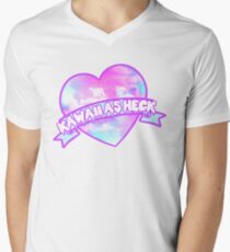 Camiseta para hombre de cuello en v kawaii como diablos