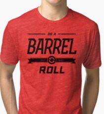 Star Fox 64 - Do A Barrel Roll Official Tee (Black) Tri-blend T-Shirt