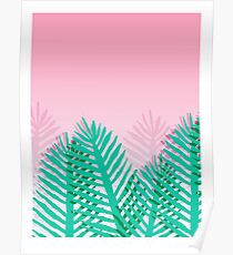 So Fine - palm springs abstract neon 1980s style retro throwback art with palm indoor house plant Poster