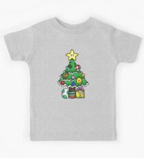 Super Mario - Mushroom Kingdom Christmas (Old) Kids Tee