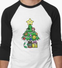 Super Mario - Mushroom Kingdom Christmas (Old) Men's Baseball ¾ T-Shirt