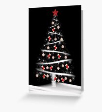 Tarjeta de felicitación Árbol de calcetines rojos