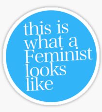This is what a Feminist looks like BLUE Sticker