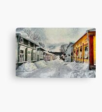 Naantali Old Town in Winter Canvas Print