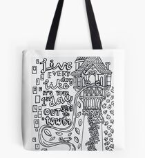 Tangled Adult Coloring Tote Bag