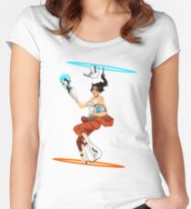 Portal 2 fanart Women's Fitted Scoop T-Shirt