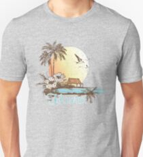 Hawaii Vintage Tropical Scene Unisex T-Shirt