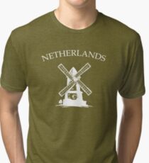Netherlands Windmills Tri-blend T-Shirt