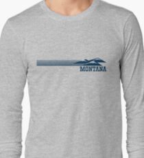 Retro Montana Skyline Long Sleeve T-Shirt