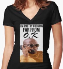 Far From O.K. Women's Fitted V-Neck T-Shirt