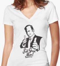 S'all Good Man! Tailliertes T-Shirt mit V-Ausschnitt