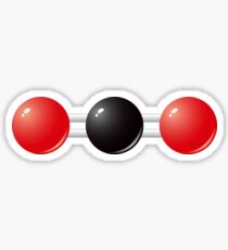 Carbon dioxide molecule molecular structure Sticker