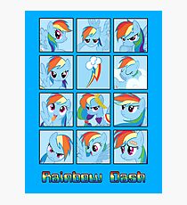 Faces of Rainbow Dash Photographic Print