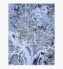 Washington DC Street Map Photographic Print