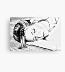 "Sketching Nina" Canvas Print