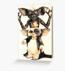 Gizmo and Spike from Gremlins Greeting Card