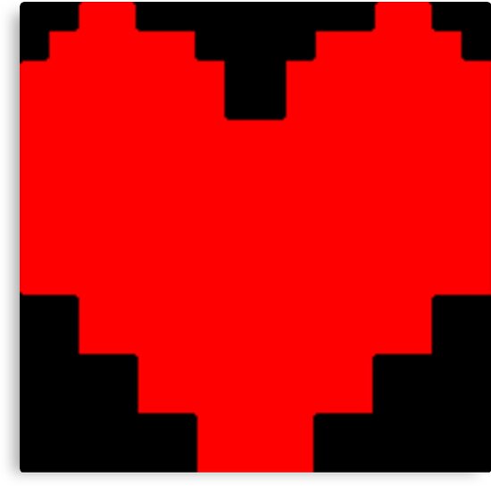 "Undertale Heart" Canvas Prints by Puppy- | Redbubble