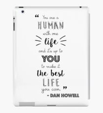 Dan Howell Zitat (Schwarz-Weiß) iPad-Hülle & Skin