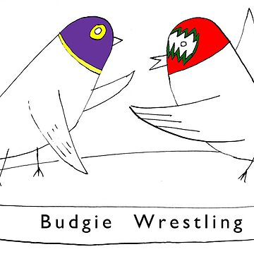 Artwork thumbnail, Budgie Wrestling by LowHumour