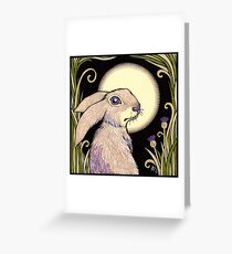 Moon Hare Greeting Card