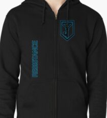 Ingress Resistance - Alt colors with text Zipped Hoodie
