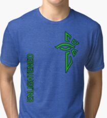 Ingress Enlightened with text - alt Tri-blend T-Shirt