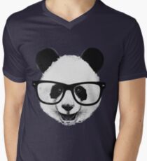 Hipster Panda Men's V-Neck T-Shirt