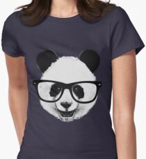 Hipster Panda Women's Fitted T-Shirt