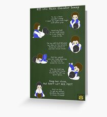 BJJ 101: Basic Elevator Sweep Greeting Card