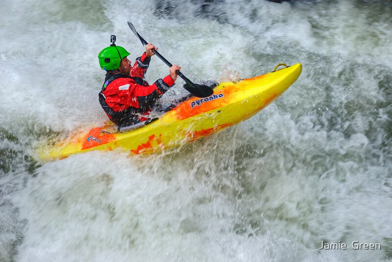 "The Yellow Kayak" by Jamie Green Redbubble