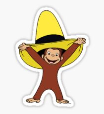 Funky Curious George Sticker