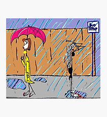 Raining Photographic Print